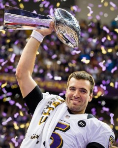 The contract of Joe Flacco could make a sizeable dent in the Ravens' salary cap, explains Tom Rhoads, an economics professor.   Photo courtesy of www.baltimoreravens.com. 