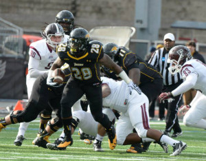 Towson running back Terrance West rushed for three touchdowns Saturday in the Tigers' win over Fordham.
