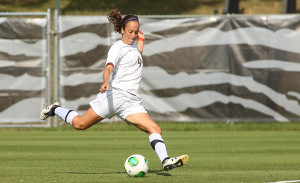 Senior forward Sofia Reed and the Towson women's soccer team will host DePaul in the home opener on Friday night. 