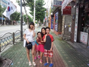 Collins' family in Seoul. Collins' wife is Korean.