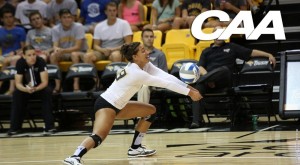 Towson Volleyball's Saitaua Iosia was one of three Tigers to receive CAA honors this weekend. 