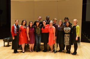 Corinne Winters with TU students after her master class