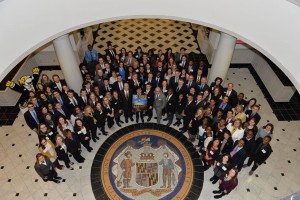 More than 100 Towson students and others represented TU in Annapolis Tuesday