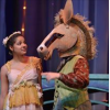 Two student actors in "A Midsummer Night's Dream"