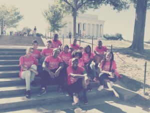 TU senior Brandon Edwards gathered a group of Towson students to volunteer at AARP's Celebration of Service.