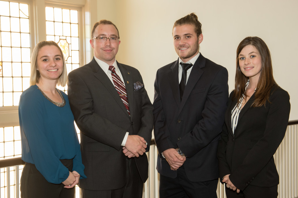 Four individuals from the CBE fall case competition 