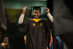 Business student at 2014 Winter Commencement